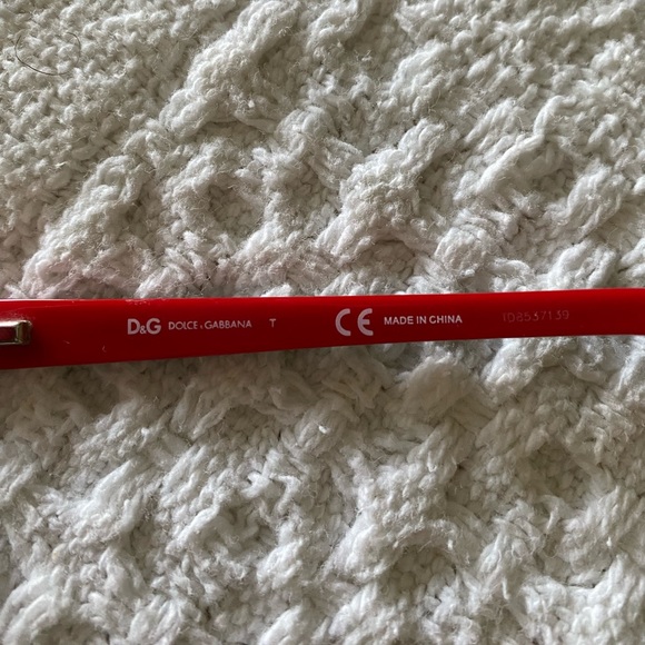 DOLCE & GABBANA Ladies Eyeglasses D & G 1178 Black Red 52~16~130 - Picture 4 of 5